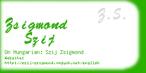 zsigmond szij business card